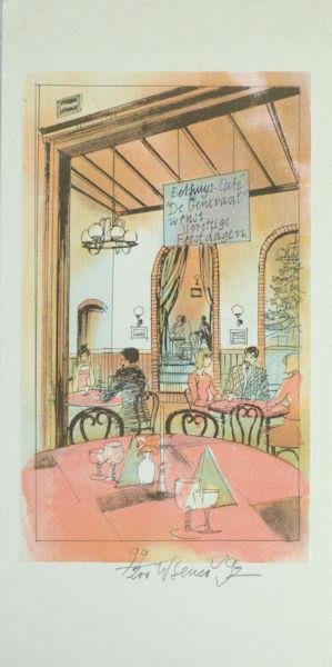 Benes, Karel. - Nieuwjaarswens Eethuys-Café 'De Generaal'