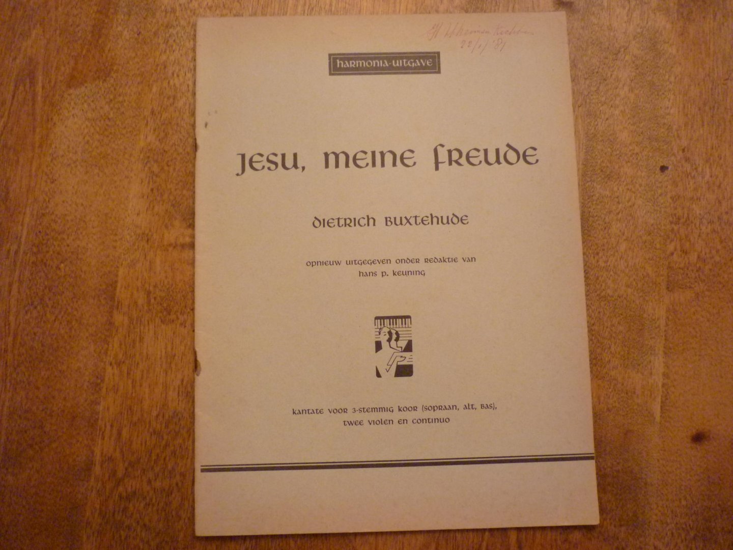Buxtehude; Dietrich - Jesu, meine freude / Kantate voor 3-stemmig koor (S, Alt en B), twee violen en continuo