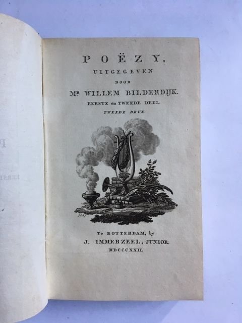 Bilderdijk, Willem - Poëzy uitgegeven door Willem Bilderdijk - Eerste, tweede, derde en vierde deel (twee banden)
