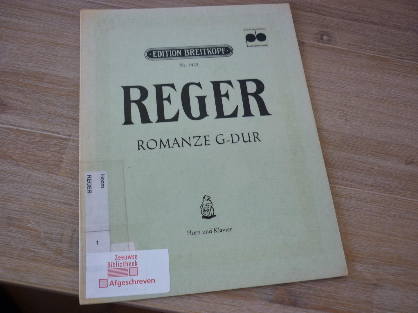 Reger; Max (1873 - 1916) - Romanze G-Dur; Voor Hoorn in F en Piano)