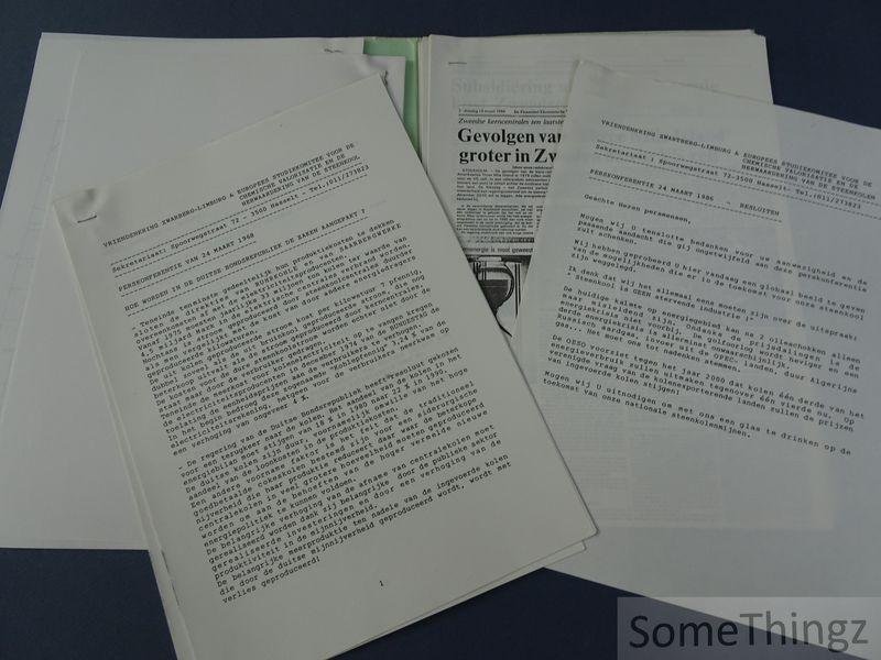 N/A. - Vriendenkring Zwartberg-Limburg. - Perconferentie Internationaal Perscentrum brussel 24 maart 1986: De dag van de waarheid voor de Kempense Steenkoolmijnen.