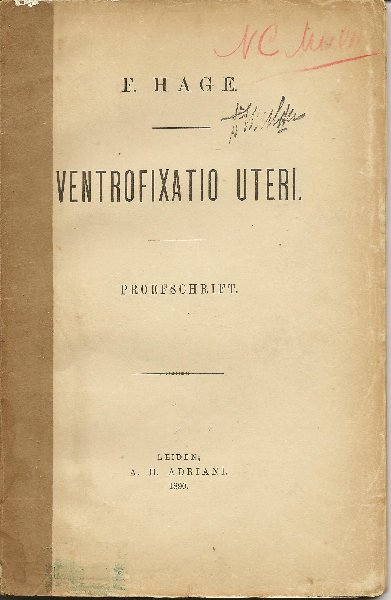 Hage, Francois - Ventrofizatio uteri - Proefschrift