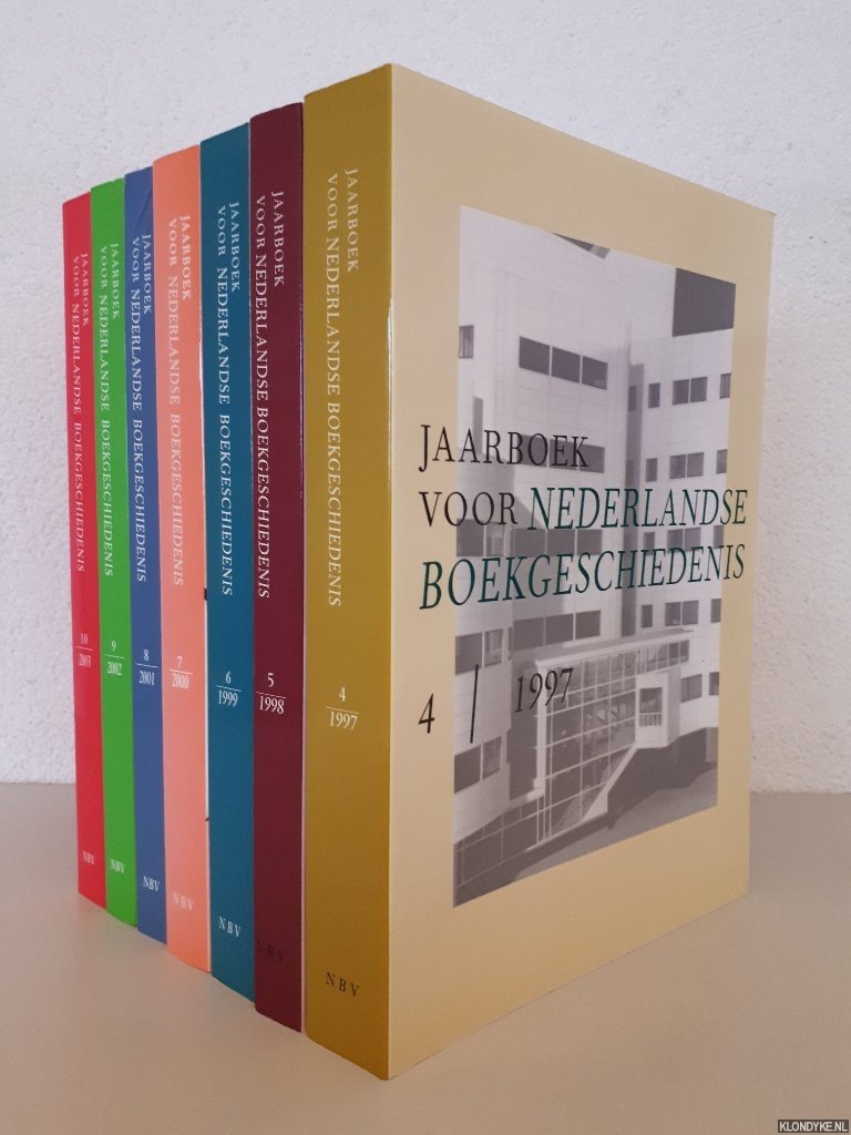 Salman, Jeroen (hoofdredactie) - 7x Jaarboek voor Nederlandse Boekgeschiedenis, 4/1997+5/1998+6/1999+7/2000+8/2001+9/2002+10/2003 (7 delen)
