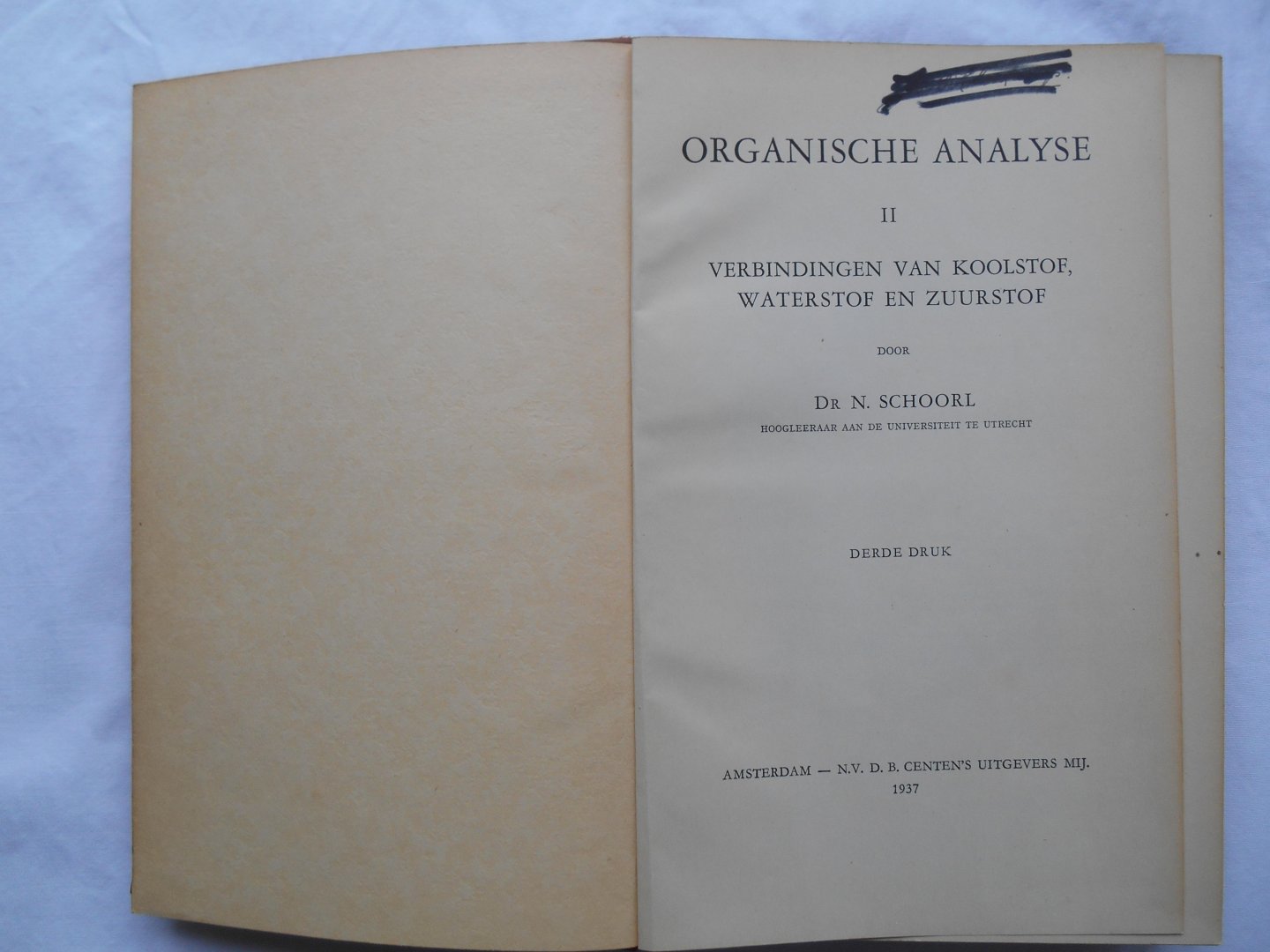 Schoorl, Dr. N. - Organische Analyse, 3 delen (I, II en III)