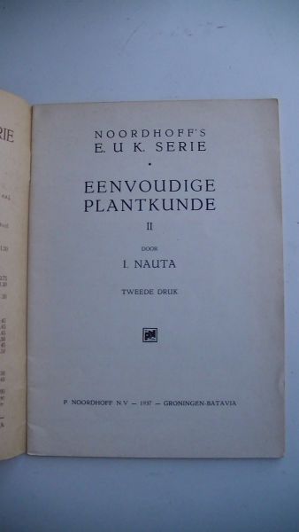 Nauta, I - Eenvoudige plantkunde, Deel 2.