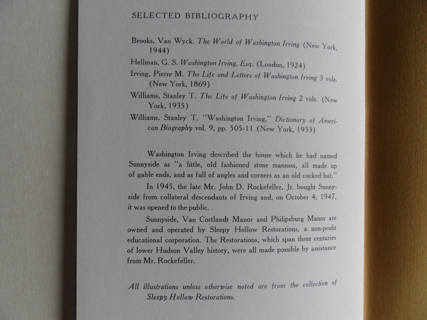 Butler, Joseph T. - Washington Irving`s Sunnyside.