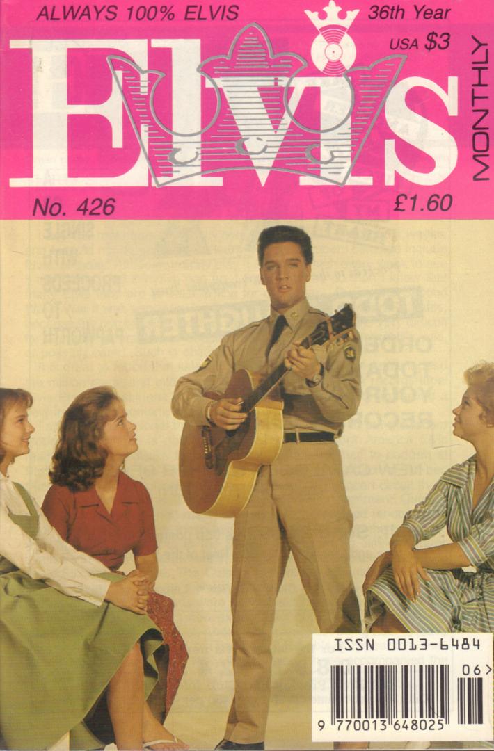 Official Elvis Presley Organisation of Great Britain & the Commonwealth - ELVIS MONTHLY 1995 No. 426,  Monthly magazine published by the Official Elvis Presley Organisation of Great Britain & the Commonwealth, formaat : 12 cm x 18 cm, geniete softcover, goede staat