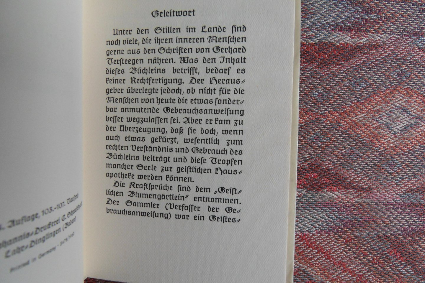 Tersteegen, G. [ Duits religieuze schrijver - 1697 / 1769 ]. - Tropfen zur Gesundheitspflege des neuen Menschen.