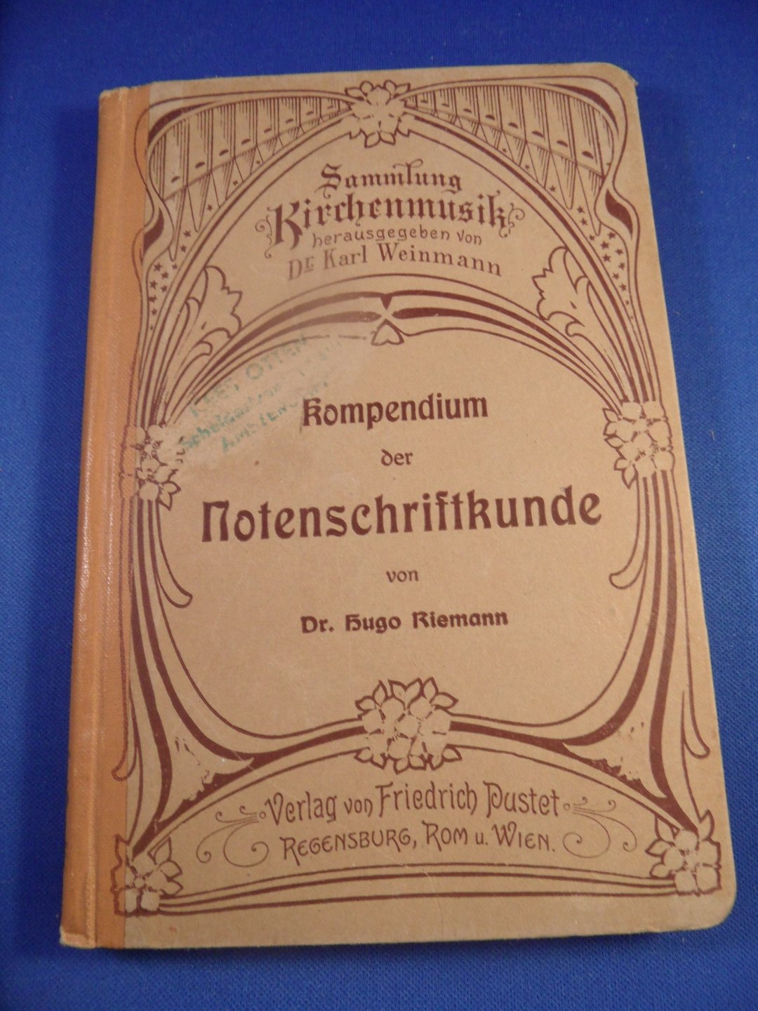 Riemann, hugo - kompendium der notenschriftkunde,