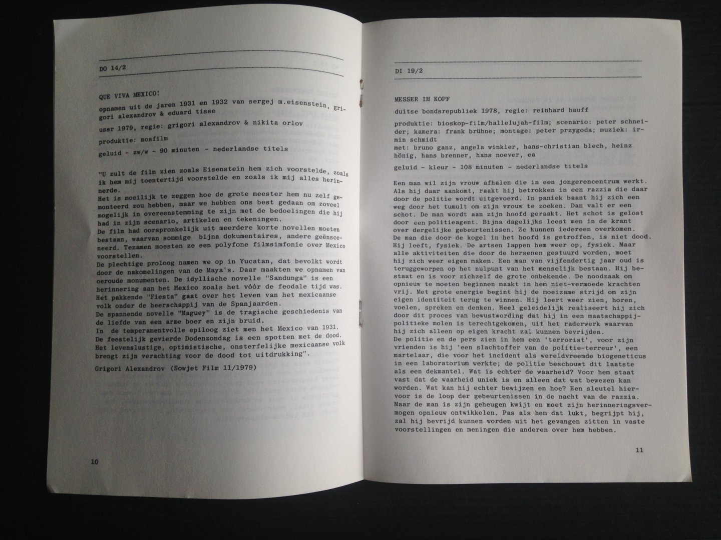  - De expressionistische film, Filmmuseum Cinemateek, Journaal 35