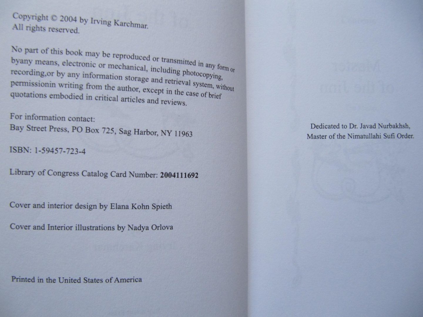 Karchmar, Irving - Master Of The Jinn / A Sufi Novel