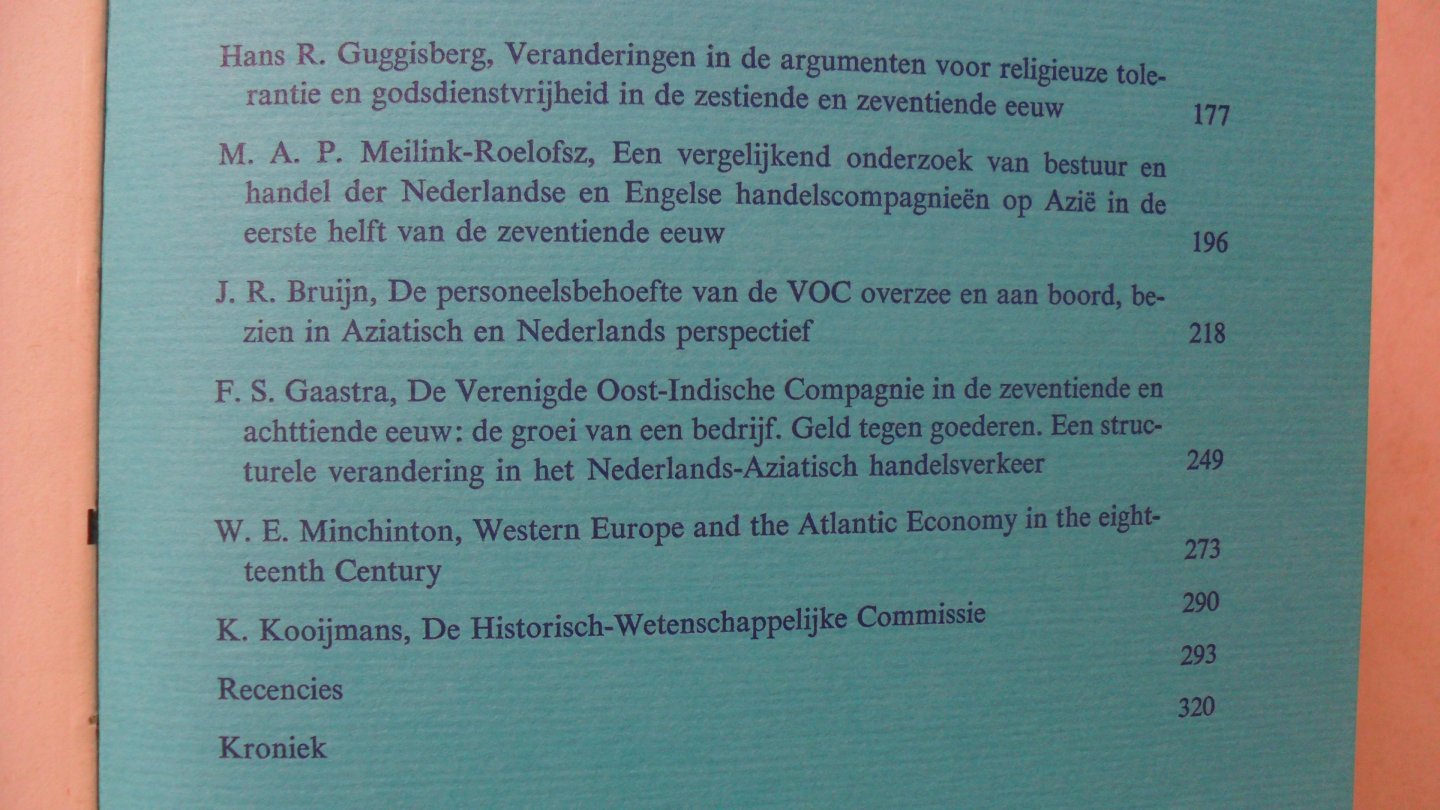 Redactie - Bijdragen en mededelingen betreffende de geschiedenis der Nederlanden  oa: religieuze tolerantie / Guggisberg