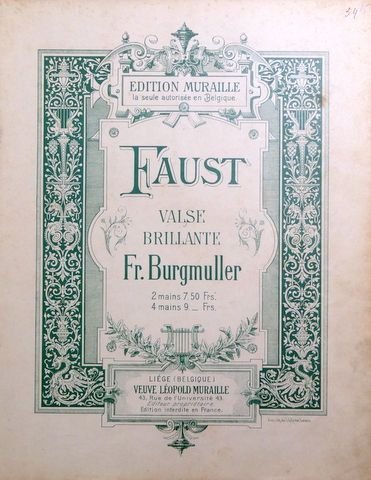 Burgmüller, Frédéric: - Faust. Valse brillante. 4 mains