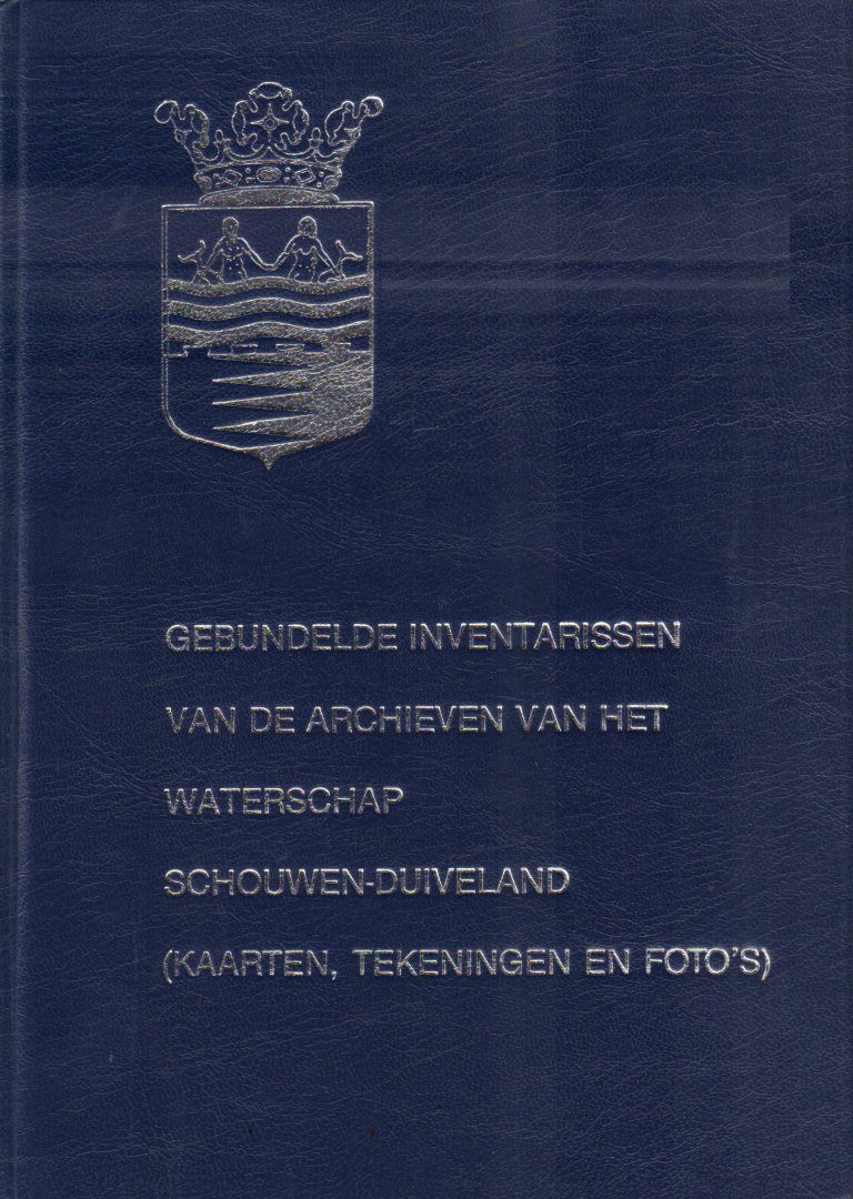 Cossee - de Wijs, F., L.J. Moerland en H. Uil - Gebundelde Inventarissen van het Waterschap Schouwen-Duiveland deel I + II, 268 pag. + 200 pag. kunstleren hardcovers, zeer goede staat (+ LOSSE KAART)