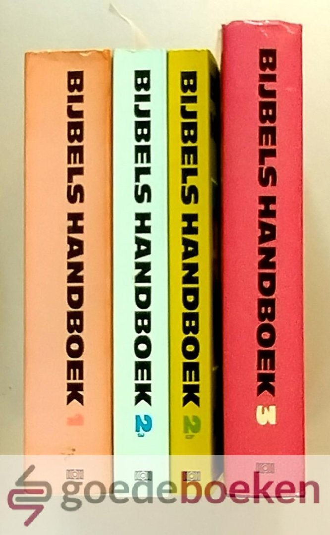 Woude (hoofdredacteur), drs. A.S. van der - Bijbels handboek, 4 delen in 4 banden compleet --- Deel 1: De wereld van de Bijbel, deel 2a: Het Oude Testament, deel 2b: Tussen Oude en Nieuwe Testament, deel 3: Het Nieuwe Testament