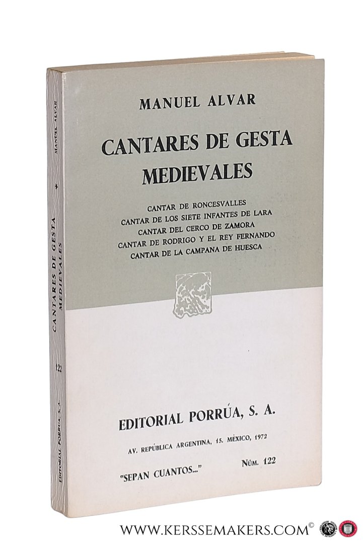 Alvar, Manuel. - Cantares de Gesta Medievales. Segunda Edicion.