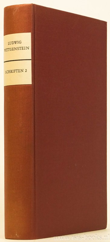 WITTGENSTEIN, L. - Philosophische Bemerkungen. Aus dem Nachlaß herausgegeben von R. Rhees.