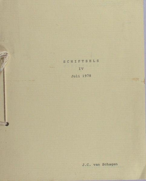 Schagen, J.C. van. - Schiftsels IV. Grafisch Intermezzo.