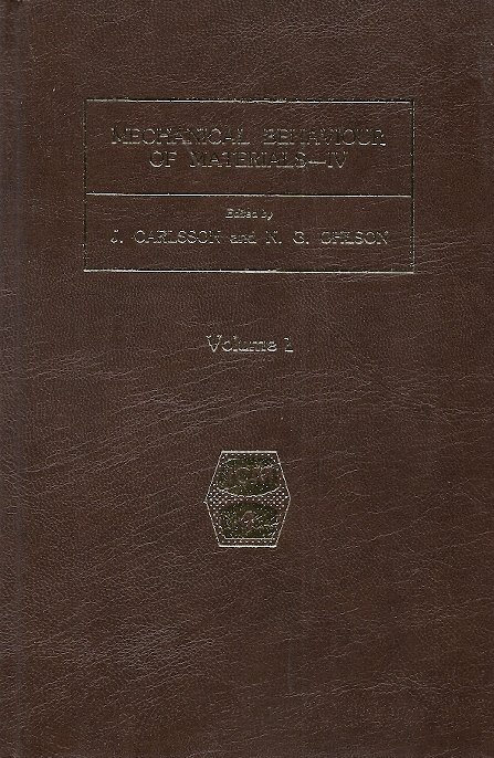 CARLSSON, J AND N.G. OHLSON - Mechanical Behaviour of Materials IV -Two volumes