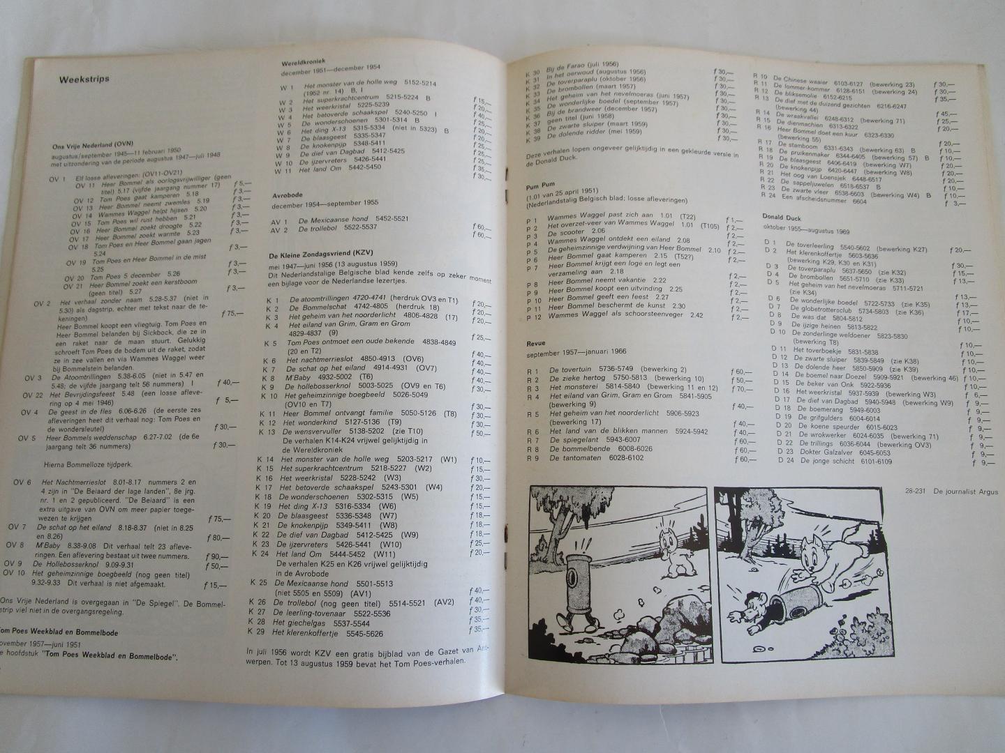 Mondria, H.R.    (Toonder, Marten) - BOMMELbibliografie   (tevens eerste Nederlandse stripcatalogus 1972)
