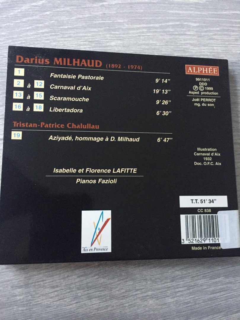 Darius Milhaud - Duo Piano Isabelle