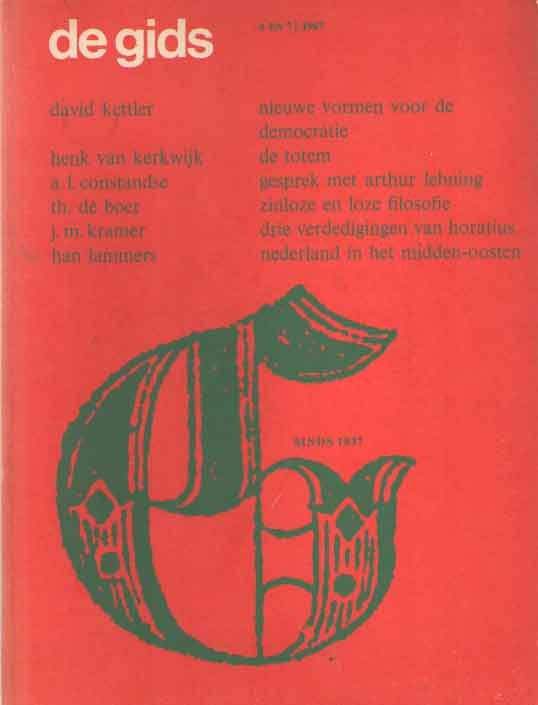 Constandse, H. Mulisch e.a. (redactie), A.L. - De Gids. Algemeen Cultureel Maandblad. Honderddertigste jaargang, 1967 no. 6/7