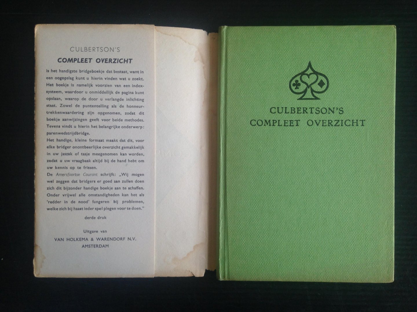 Culbertson, Ely , bewerking Mr. F.W.Goudsmit - Nieuwe Methoden voor Contract Bridge, Culbertson’s Compleet Overzicht
