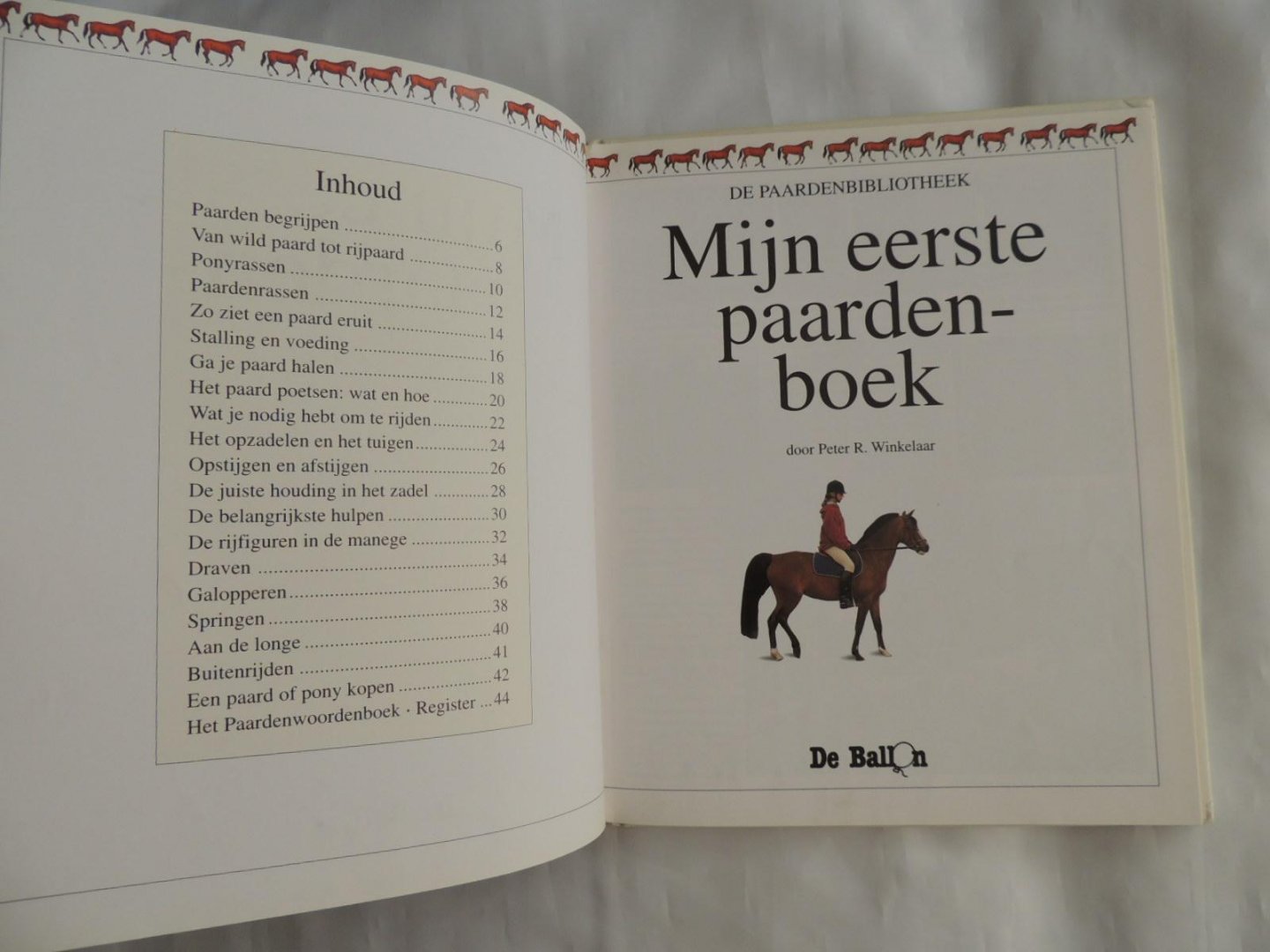 Winkelaar, Peter - Mijn eerste paardenboek : alles over paardrijden, paarden, verzorgen, paardenrassen