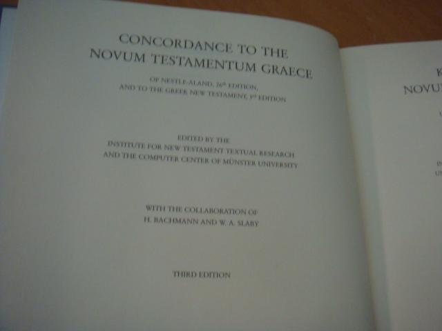 Diverse auteurs - Concordance to the novum testamentum graece Eng/ DU
