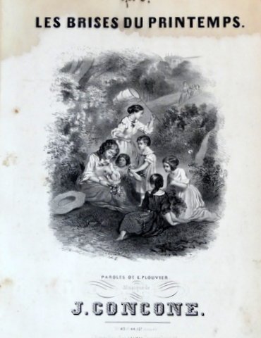 Concone, Giuseppe: - Les brises du printemps. Paroles de E. Plouvier (Le monde musical. No. 43 et 44. 13e annee)