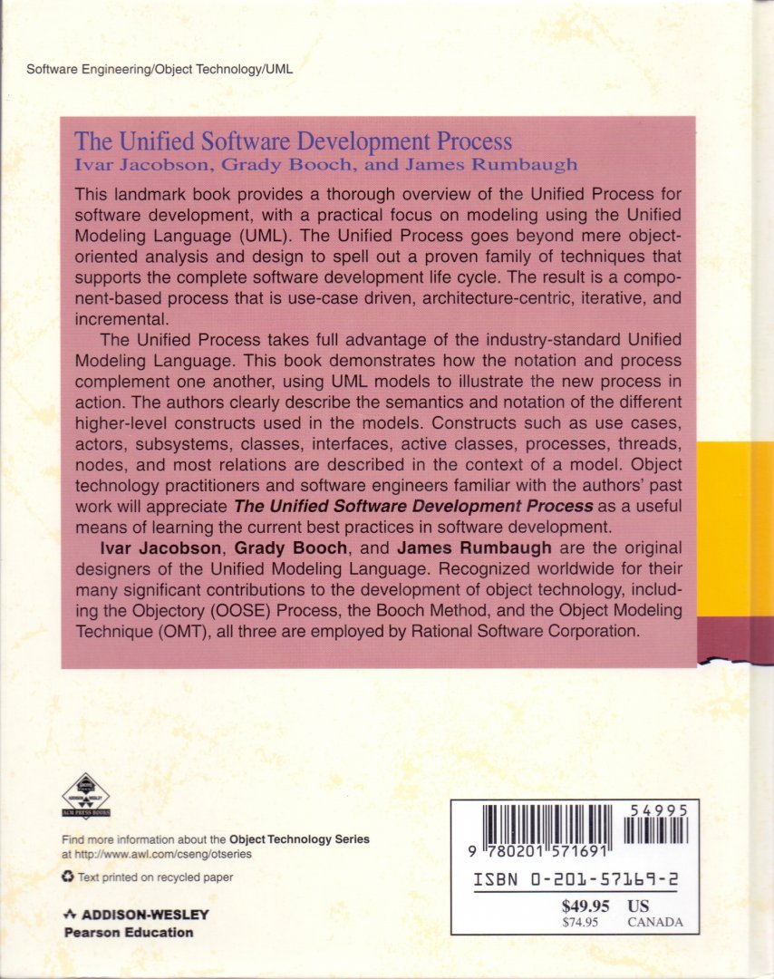 Jacobson, Ivar / Booch, Grady / Rumbaugh, James (ds1264) - Unified Software Development Process