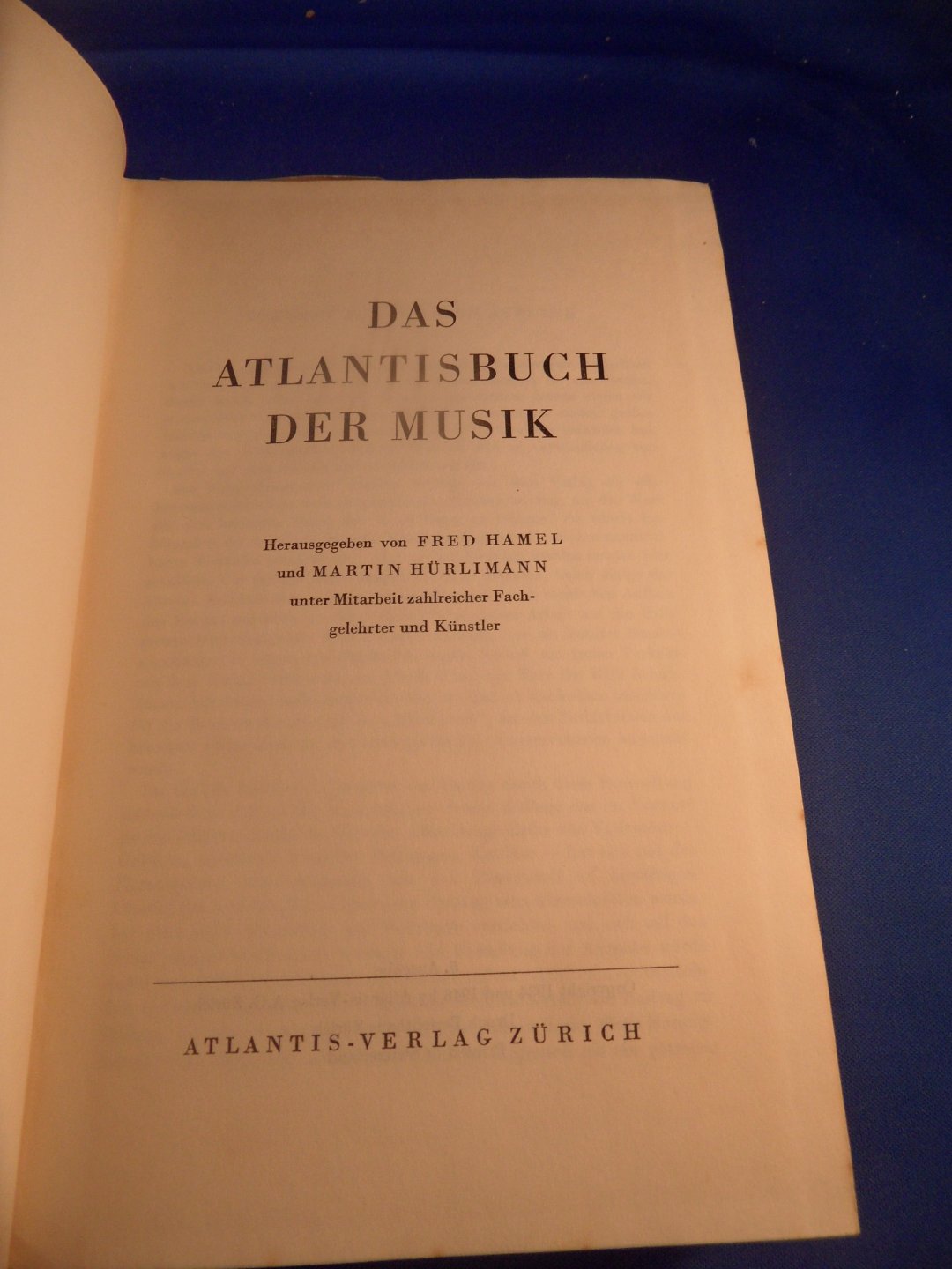 Hamel Fred - Hürlimann Martin - Das Atlantisbuch der Musik