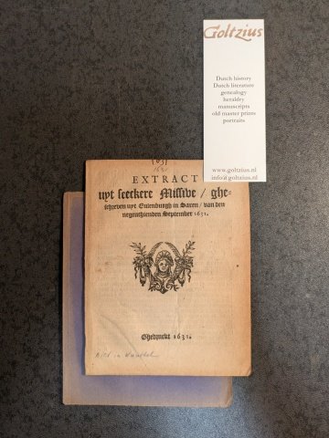  - Extract uyt seeckere missive geschreven uyt Culenburgh in Saxen van den negenthienden September 1631.