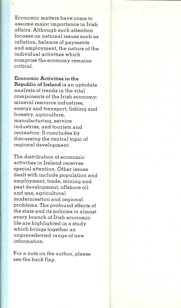 Gillmor  A. Desmond - Economic activities in the republic of ierland .