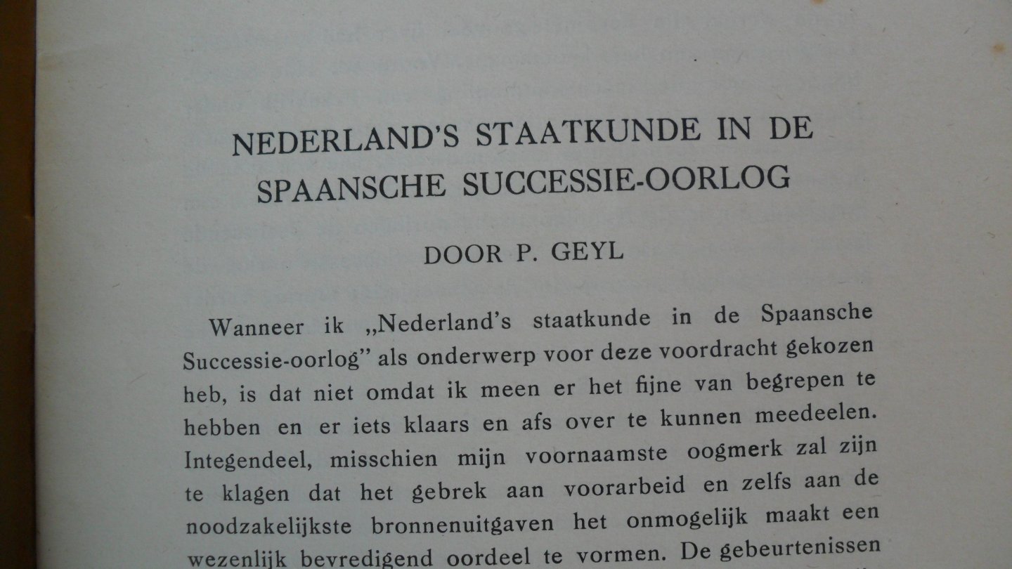 Geyl P. - Nederland's staatkunde in de Spaansche Successieoorlog