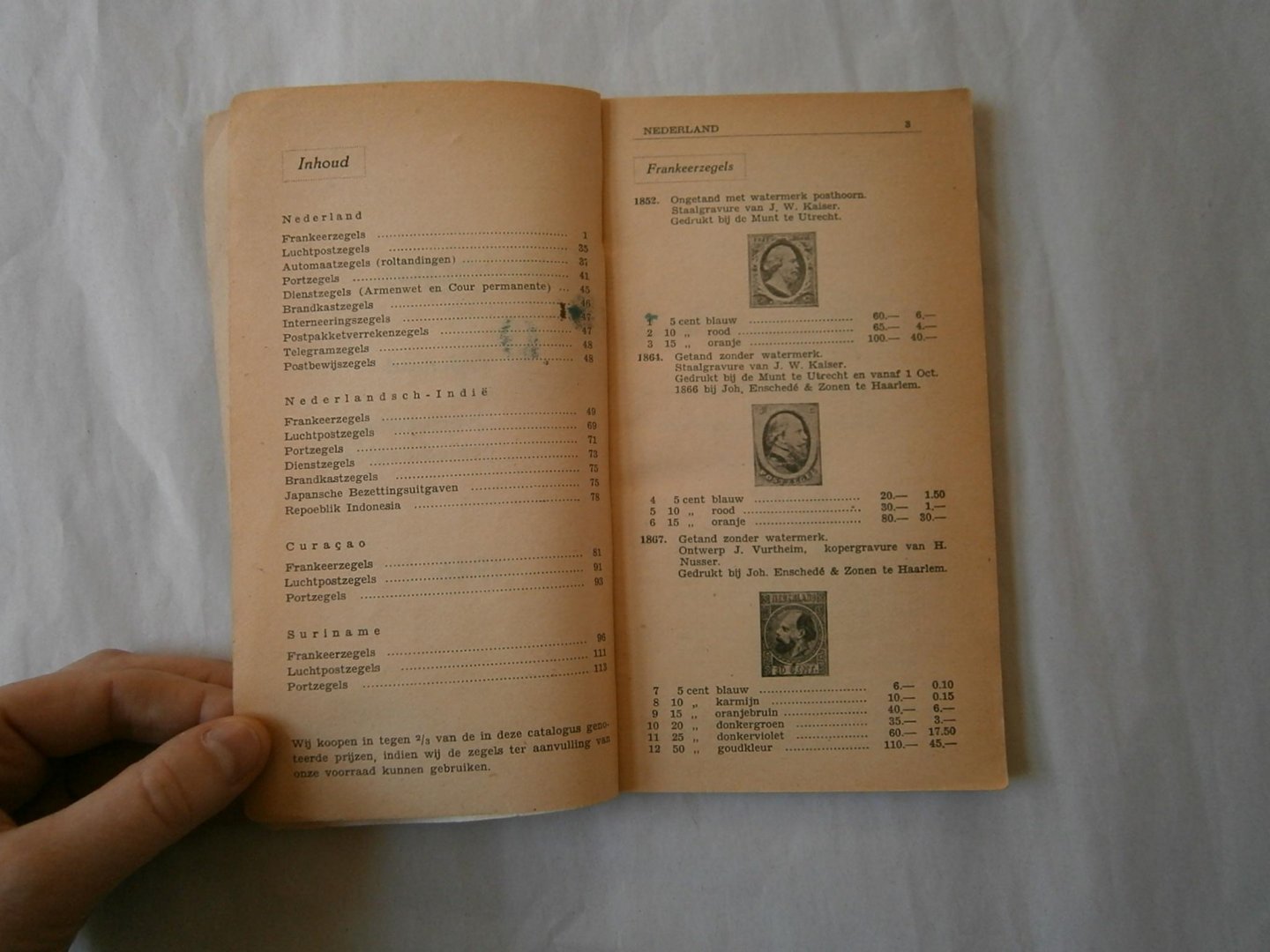  - Catalogus Nederland en Overzeesche gebiedsdelen