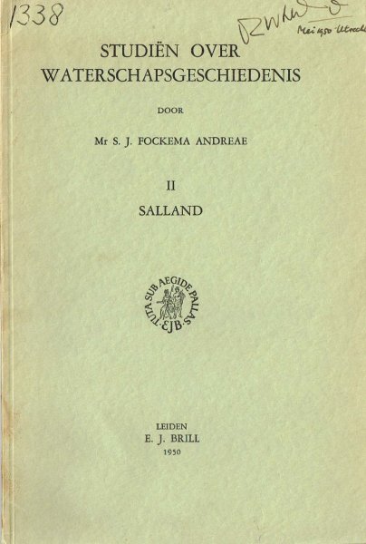 Fockema Andreae, S.J. - Studiën over waterschapsgeschiedenis : II. Salland.