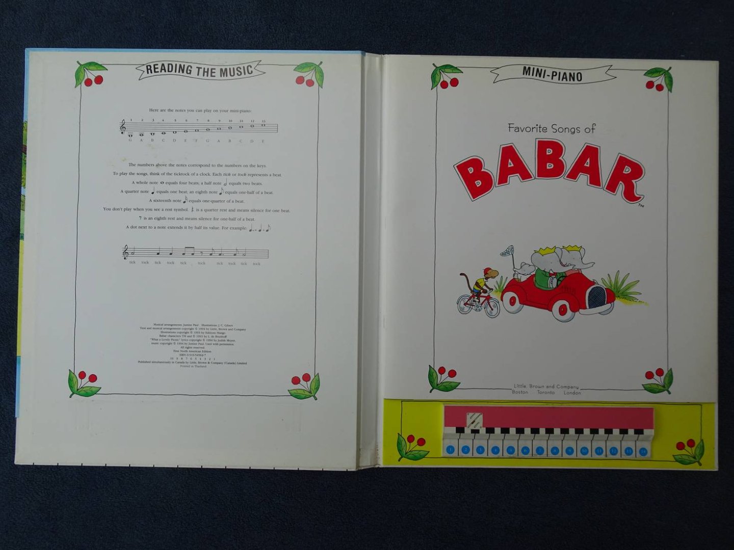 Gilbert, J.C. & Justine Paul. - Mini-Piano. Favorite Songs of Babar.