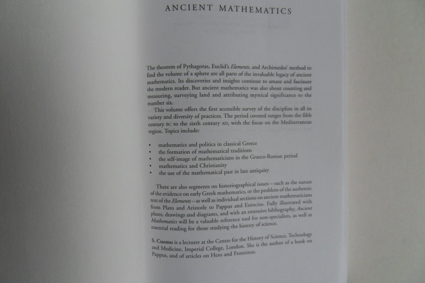 Cuomo, S. - Ancient Mathematics.