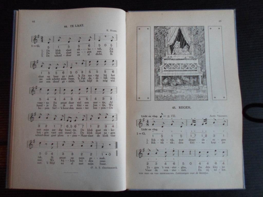 Hees, G.van & J.G.van Herwaarden, verzameld door, Illustraties C.Jetses - Lentezangen voor de kleintjes