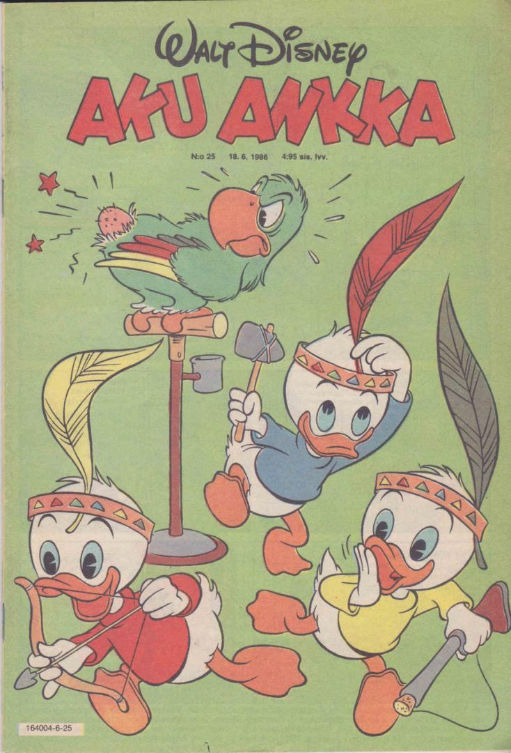 Striptijdschrift - Aku Ankka N:o 25 1986 (met o.a. Donald Duck - Finse Taal)