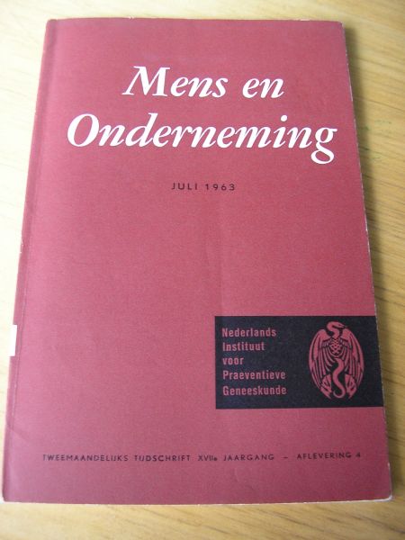 Buchanan, Dr. Paul, Driel, Drs. J.A. e.a. - Mens en onderneming. juli 1963 - Organization development - Invoering computer - Ad Valvus