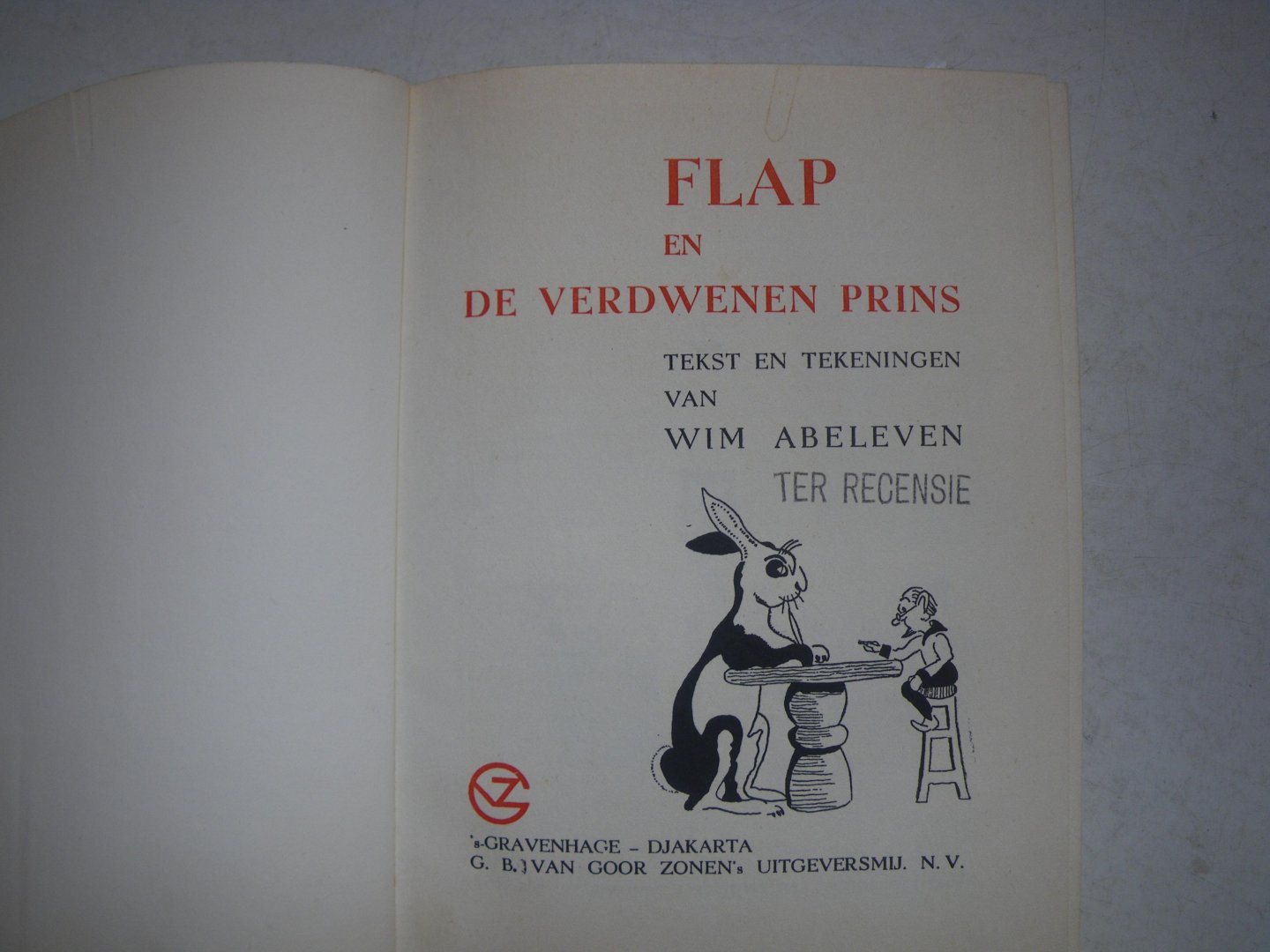 Abeleven, Wim - Flap en de verdwenen prins. Tekst en tekeningen van Wim Abeleven