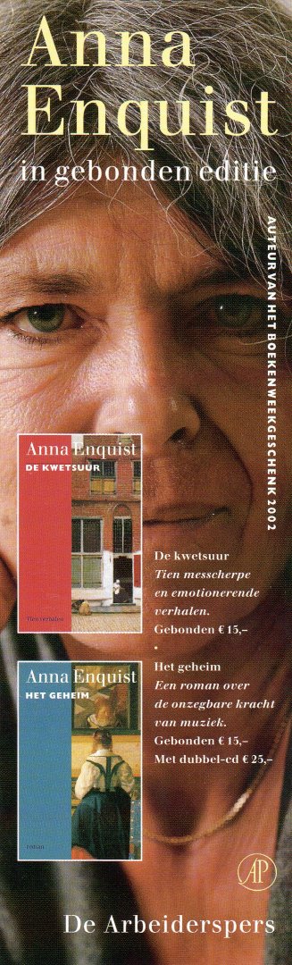 Enquist, Anna - boekenlegger: Anna Enquist in gebonden editie