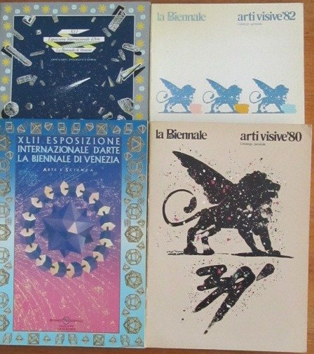 Edizioni "La Biennale di Venezia" - Carlo Pirovano, general ed., - La Biennale di Venezia: General catalogues 1980, 1982, 1984, 1986. [4 vols.]