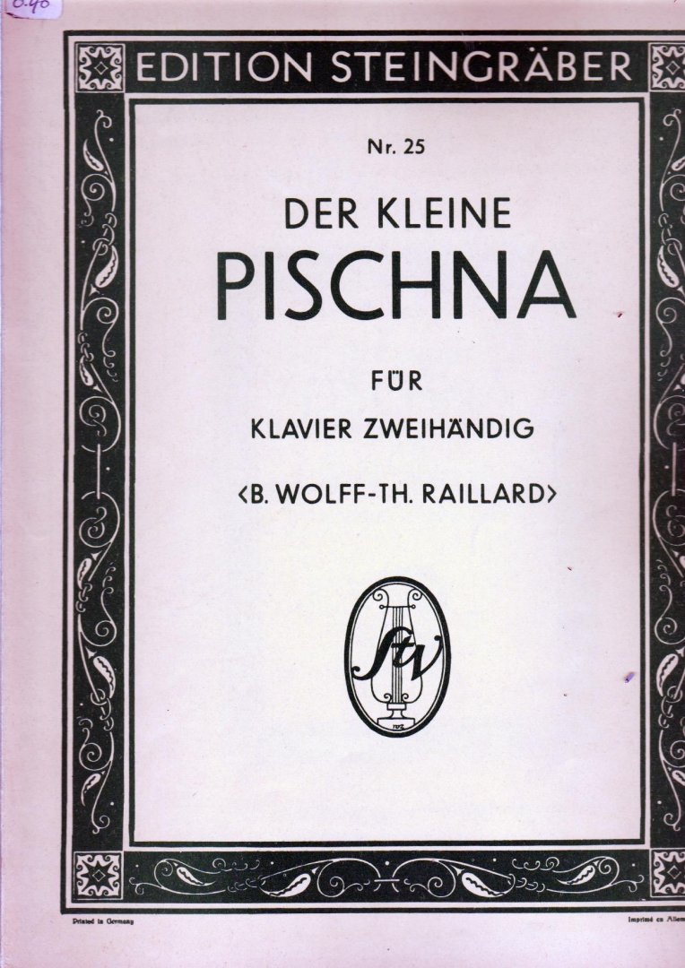 Wolf-Th Raillard - der Kleine Pischna for Klavier Zweihändig