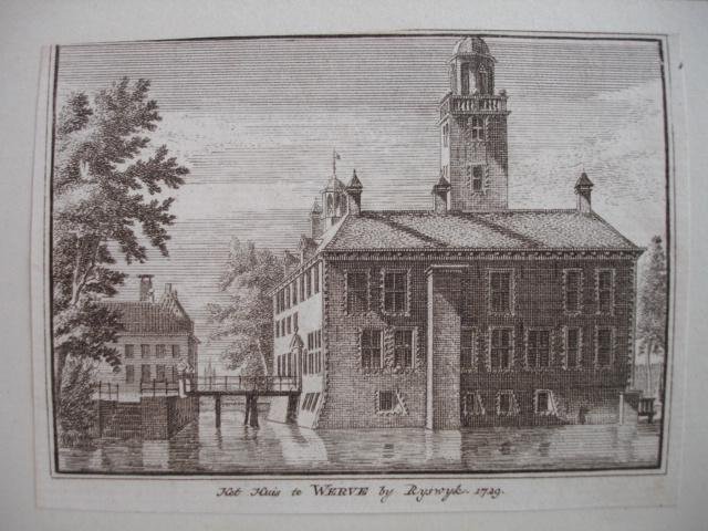 Rijswijk. - Het Huis te Werve by Rijswijk, 1729.