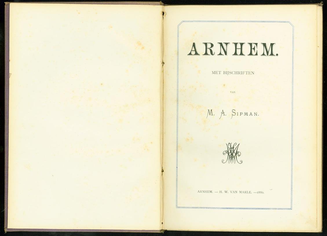Sipman M.A. ( marinus) - Arnhem met bijschriften