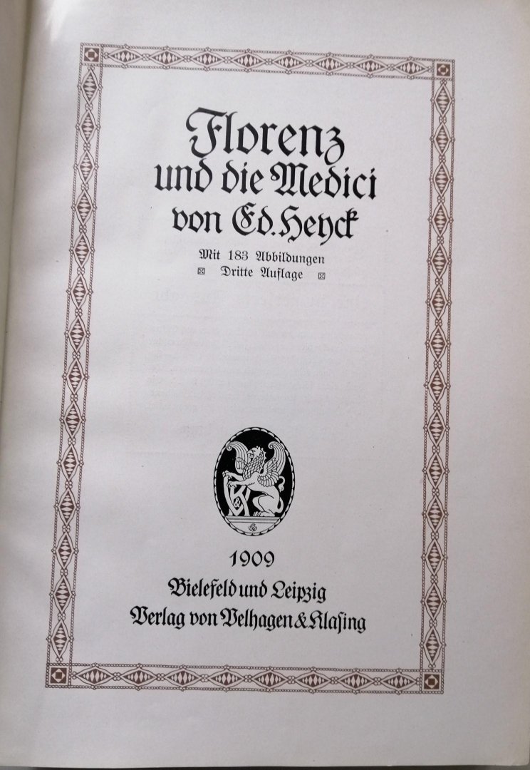 Heyck, Ed - Monographien zur Weltgeschichte  Florenz und die Medici