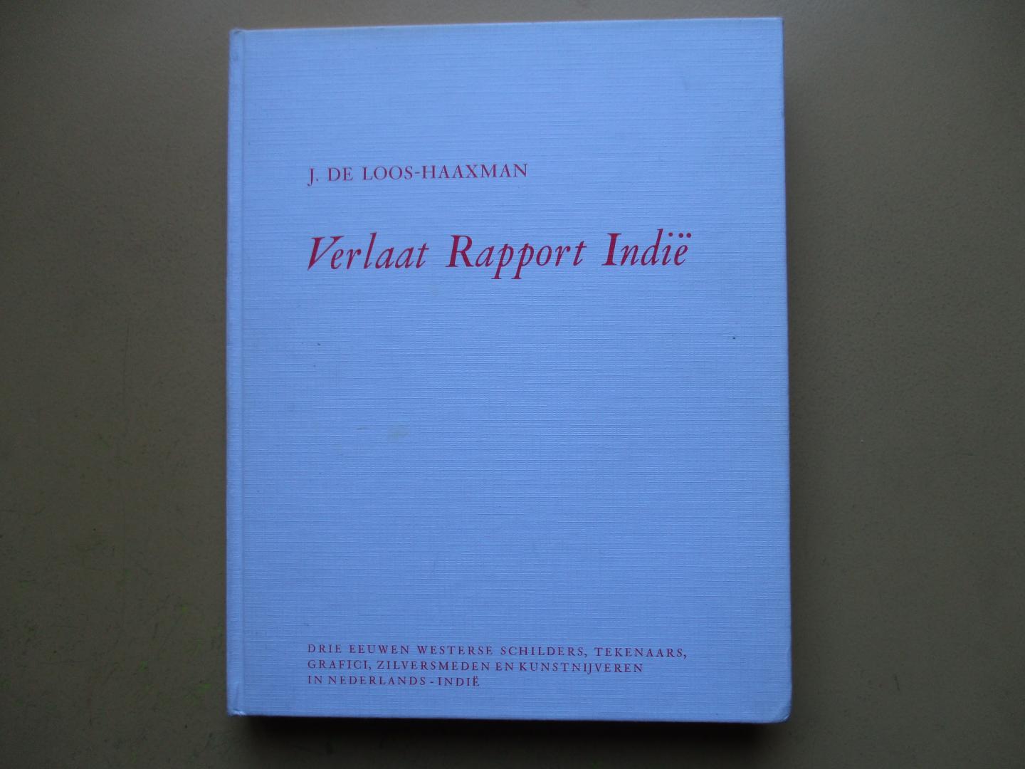 Loos-Haaxman, J. de - Verlaat Rapport Indië